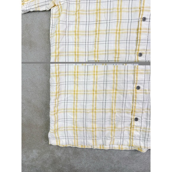 Columbia Sportswear Short Sleeve Shirt Men's Sz L Collared Button Up Yellow - Picture 5 of 10